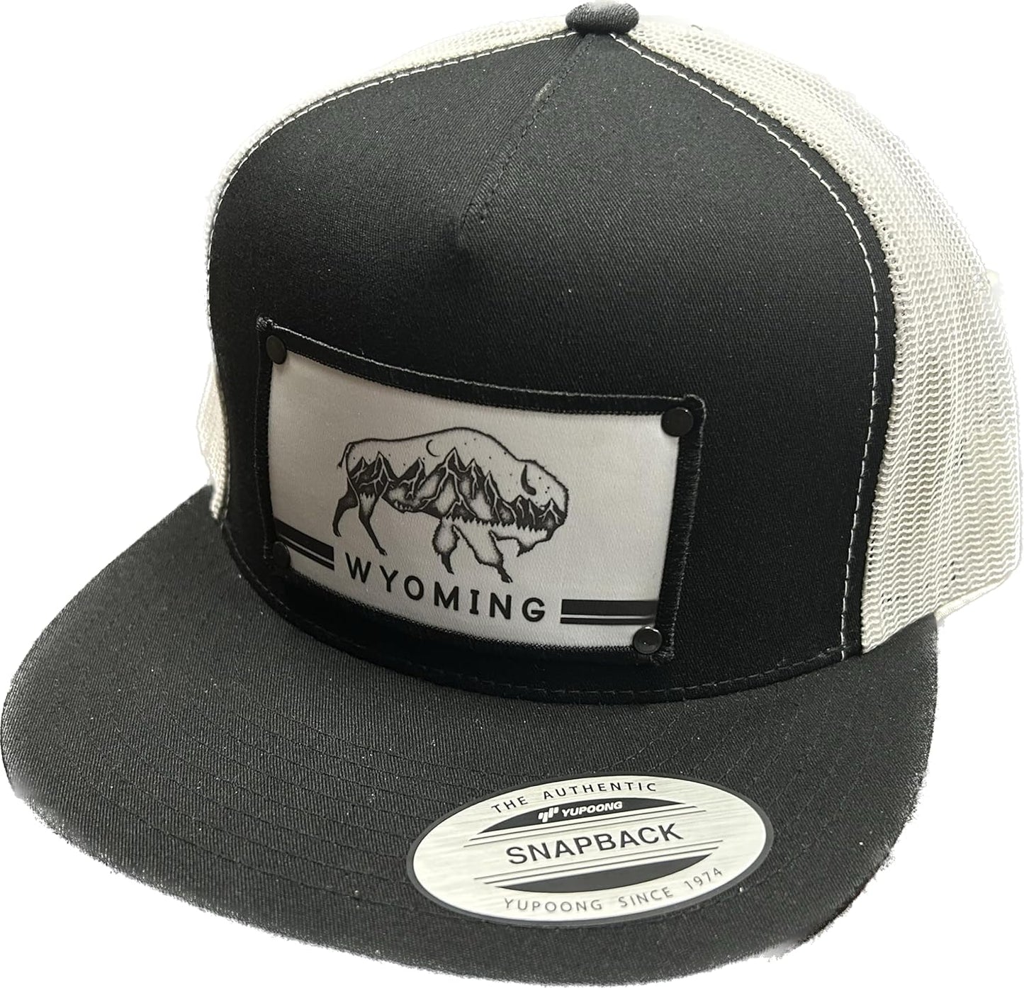 Wyoming Bison Snapback Hat Black