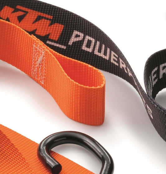 FBA Premium KTM Soft Tie Down Set with Hooks (2 Pack), U6910046, Features Coated Steel Hooks and Soft Tie Loops