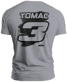 KTM Men's Eli Tomac Beast Mode Graphic T-Shirt, ET3 Supercross Motocross Racing Tee, Black & Silver, Sizes S-XXL