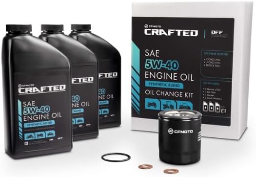 ATV SXS UTV 3 QUART 5W-40 CF-MOTO OIL CHANGE KIT FOR CFORCE UFORCE ZFORCE MODELS (CF-852021-00820)