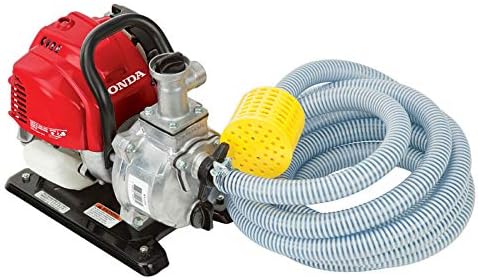 Honda Power Equipment WX10 52 PSI 4-Stroke Commercial Engine Gasoline Powered Water Pump with Hose Adapter, Suction Hose, Clamps, and Strainer