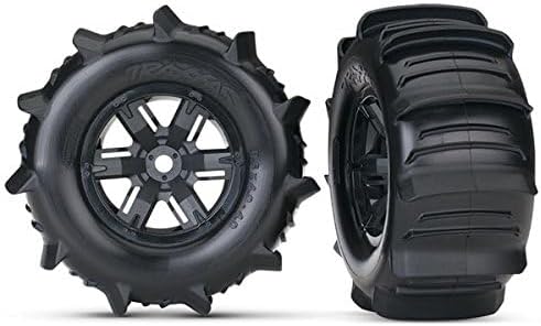 Traxxas 7773 X-Maxx Paddle Tires and Wheels Pre-Glued and Mounted (Pair)