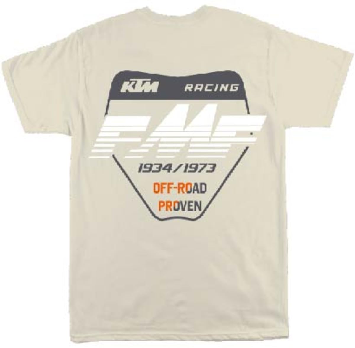 KTM Men's FMF Plated Graphic T-Shirt, Natural, Black & Charcoal, S-XXL