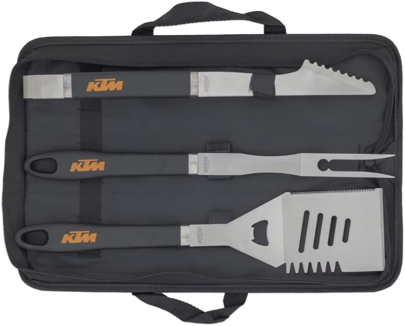 KTM 3 PIECE BBQ Grill Tool Set & Carrying CASE UPW260052400