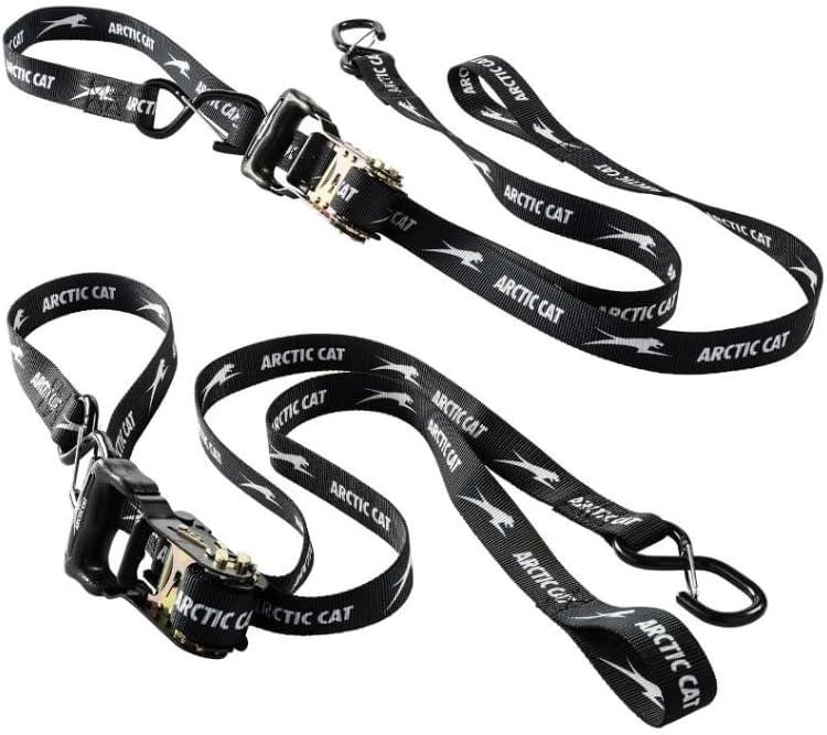 OEM Compatible Arctic Cat Heavy Duty Rachet Tiedowns with Safety Clip Hooks 1200 lbs.
