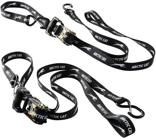 OEM Compatible Arctic Cat Heavy Duty Rachet Tiedowns with Safety Clip Hooks 1200 lbs.
