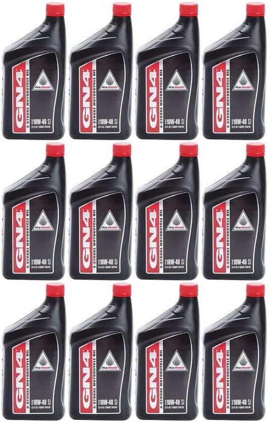 Honda GN4 10w40 ATV / UTV / Motorcycle 4-Stroke Engine Oil - 1 Case (12 Quarts)