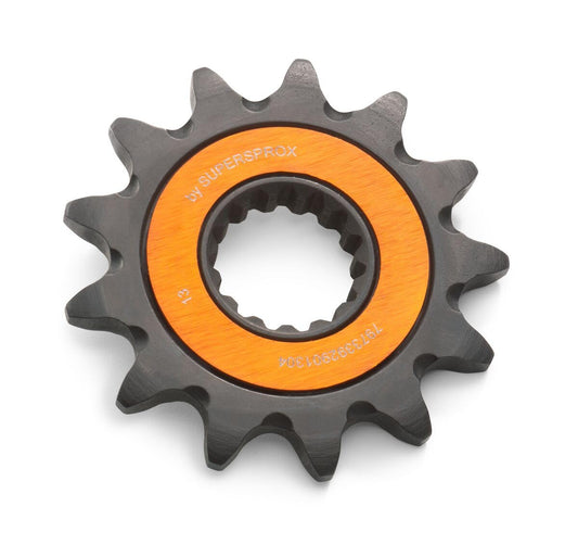 KTM Motorcycle Front Sprocket (Black/Orange, 15.88, Millimeters, 14)
