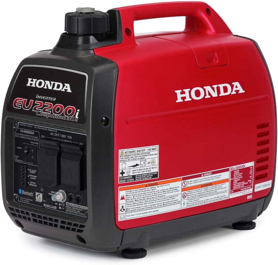 Honda EU2200ITAN1 2200-Watt 120-Volt Companion Super Quiet Portable Inverter Generator with CO-Minder - 49-State