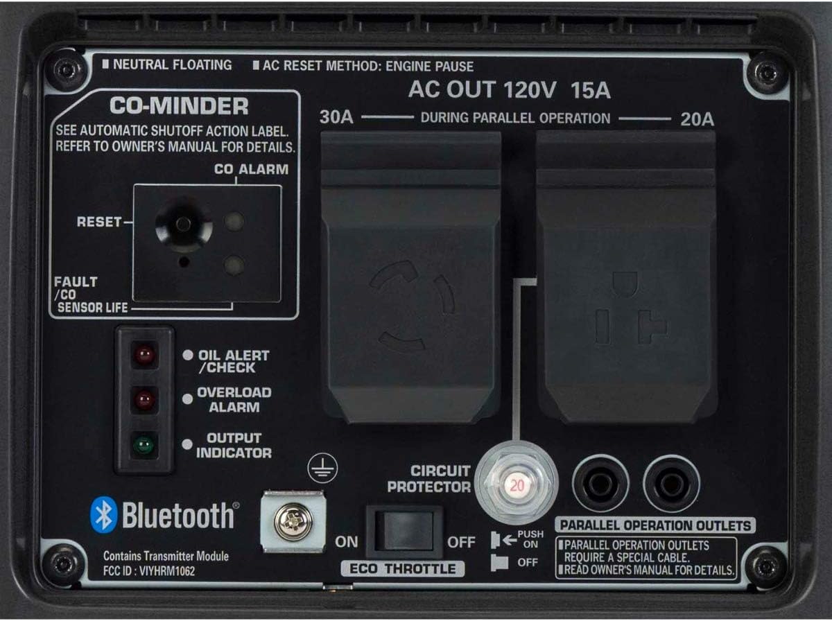 Honda EU2200ITAN1 2200-Watt 120-Volt Companion Super Quiet Portable Inverter Generator with CO-Minder - 49-State