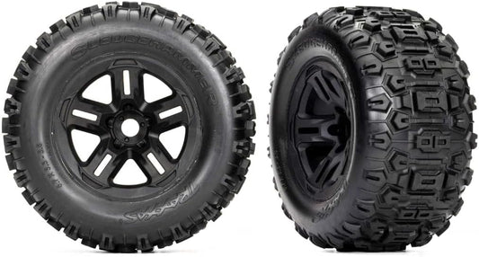 Traxxas Belted Sledgehammer Tires,Mounted., 95076