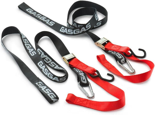 GasGas Lashing Strap Set - Soft Tie Down with Clips (Carabiner Hooks) - A54012950000