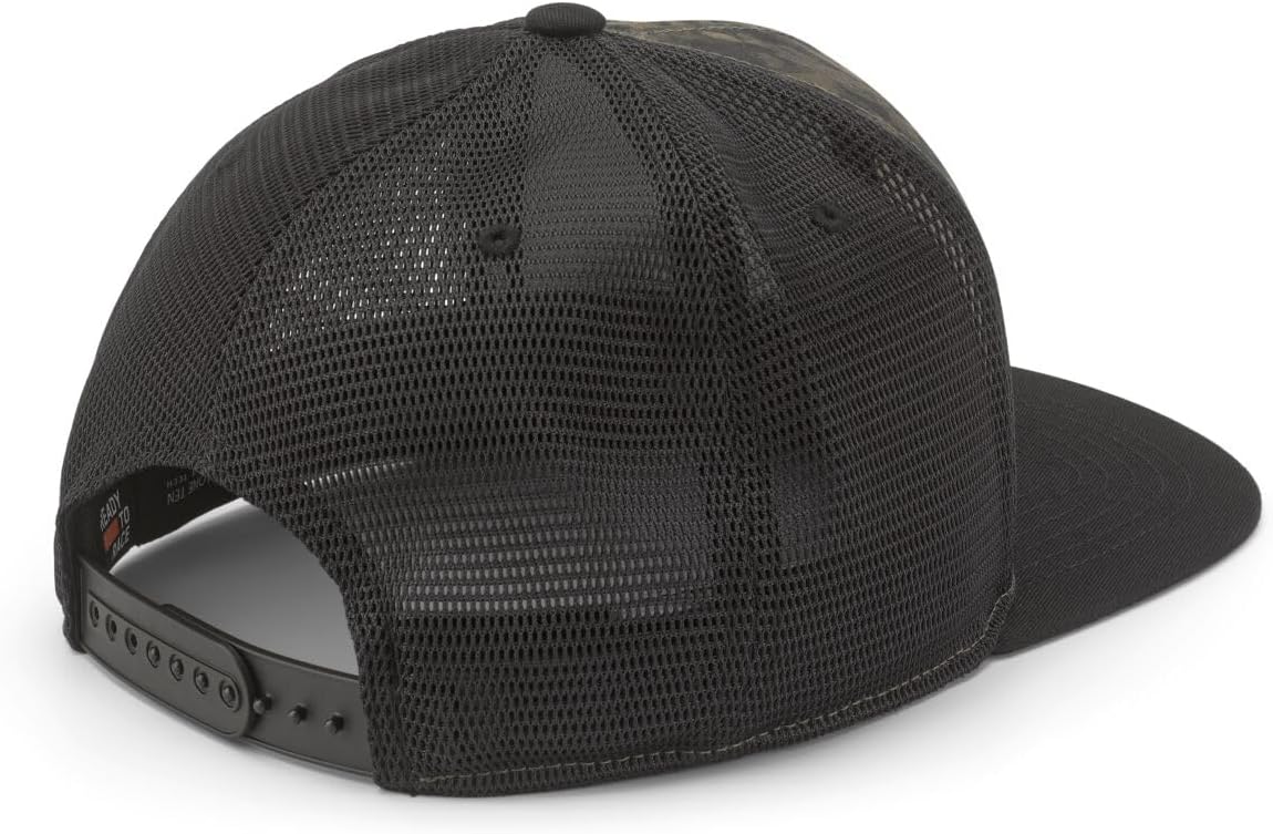 KTM Camo Trucker Hat, Mesh Back Snapback Cap, Black