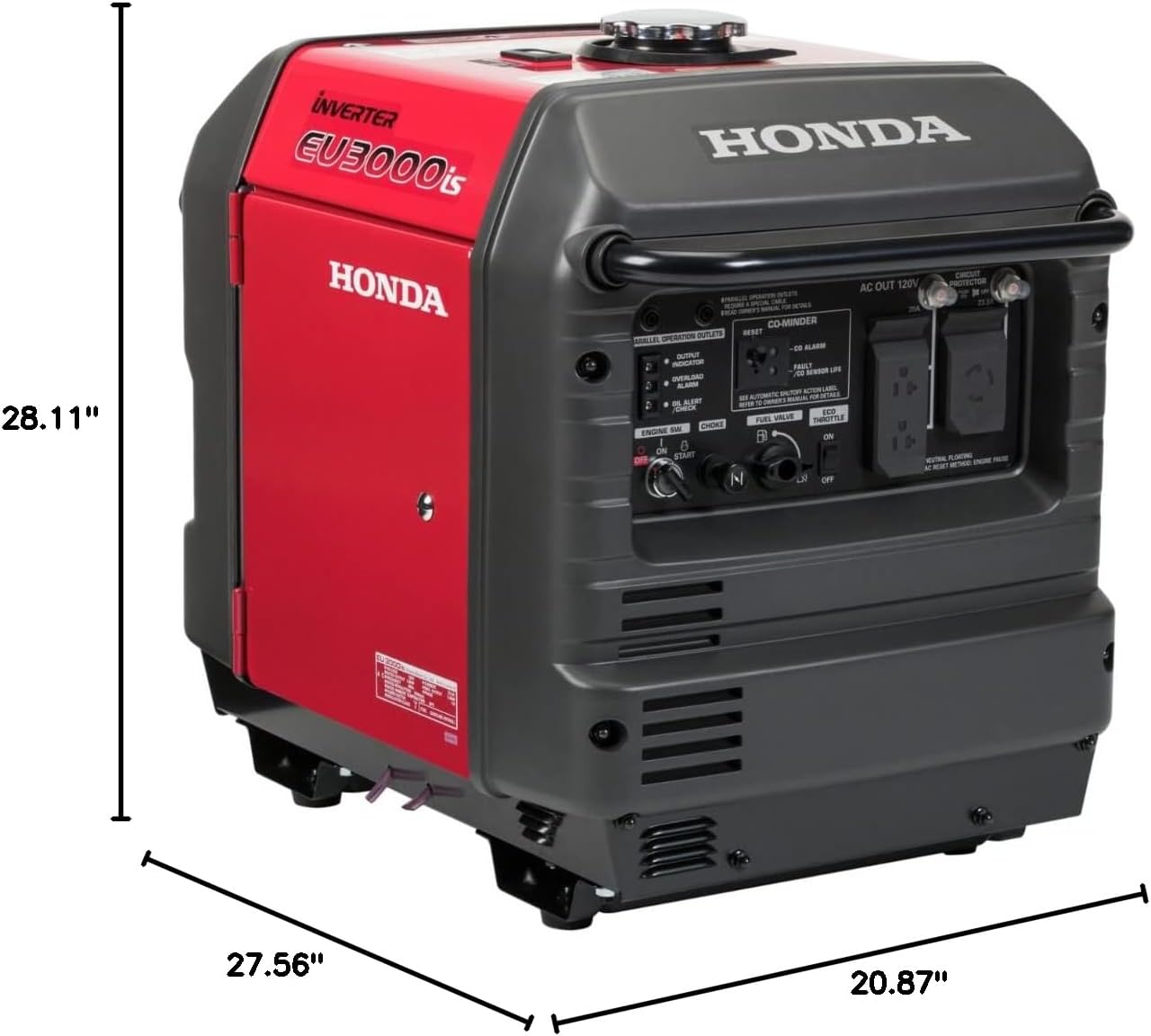 Honda EU3000IS1AN 3000-Watt 120-Volt Inverter Generator with CO-MINDER - 49-State 664270