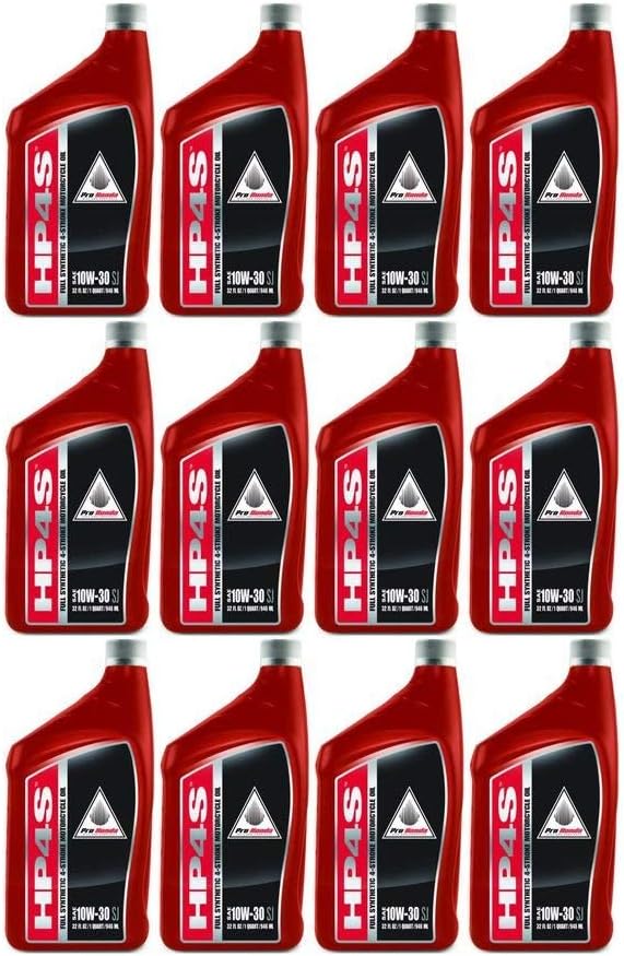 New Genuine Honda HP4S 10w30 Synthetic ATV / UTV / Motorcycle / PWC 4-Stroke Engine Oil - 1 Case (12 Quarts)