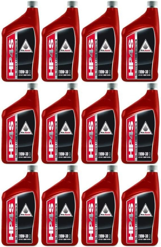 New Genuine Honda HP4S 10w30 Synthetic ATV / UTV / Motorcycle / PWC 4-Stroke Engine Oil - 1 Case (12 Quarts)