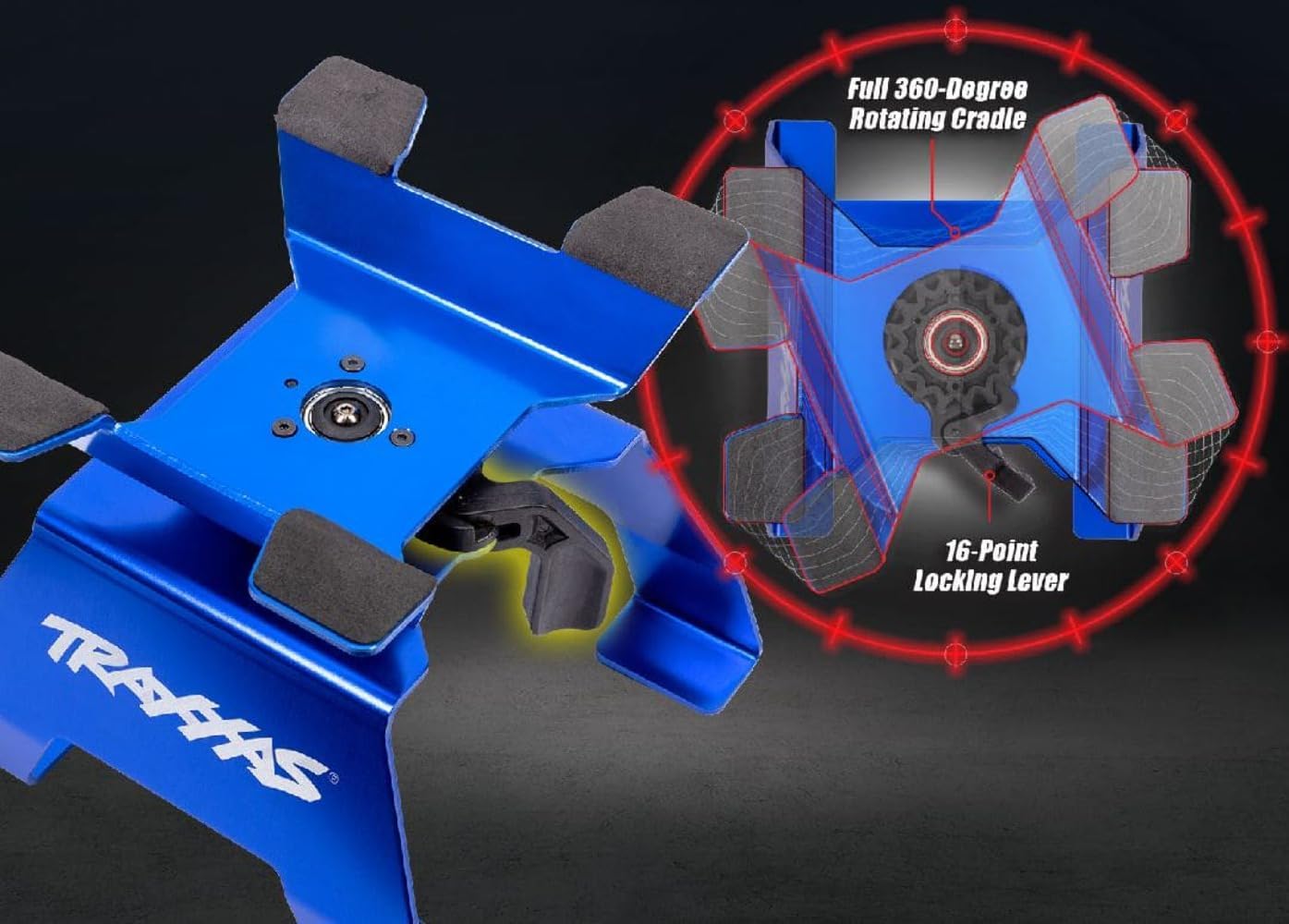 Traxxas 8796 Blue Aluminum 1/10-1/8 Scale RC Car Stand