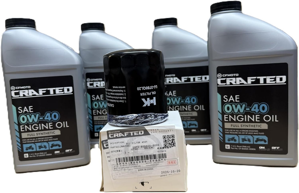 FULLY SYNTHETIC OIL CHANGE KIT FOR A CF-MOTO 4QT. U10 PRO Z10 U10XL PRO CF-852021-00822