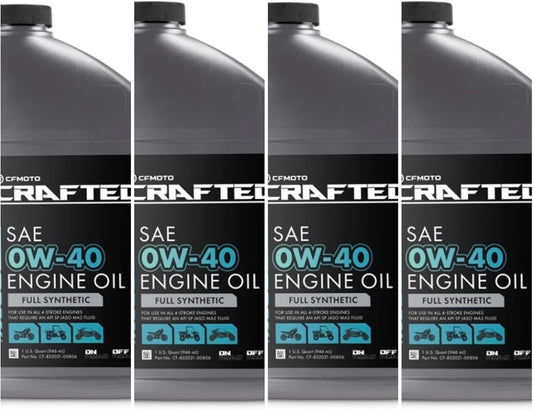 4 PACK Full Synthetic CF-MOTO ATV UTV 0W-40 QUARTS CF-852021-00806 CFORCE ZFORCE UFORCE U10 PAPIO IBEX