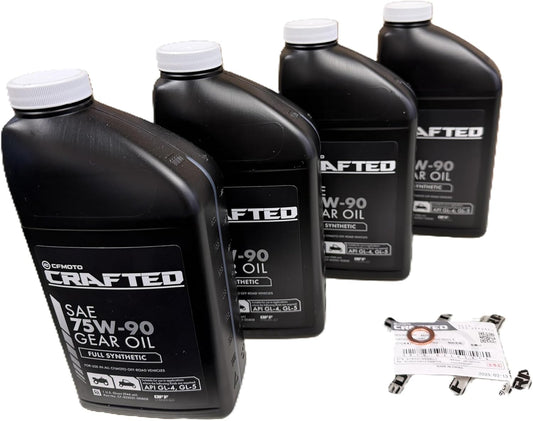 CF-Moto Differential Oil Change Kit For U10s & Z10s 4 US Quarts 75w90 & Crush Washer CF-852021-00808