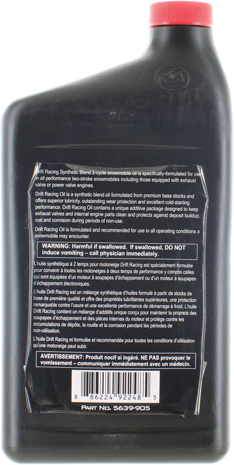 Arctic Cat OEM Drift 2 Stroke Semi-Synthetic Snowmobile Oil Quart 5639-905