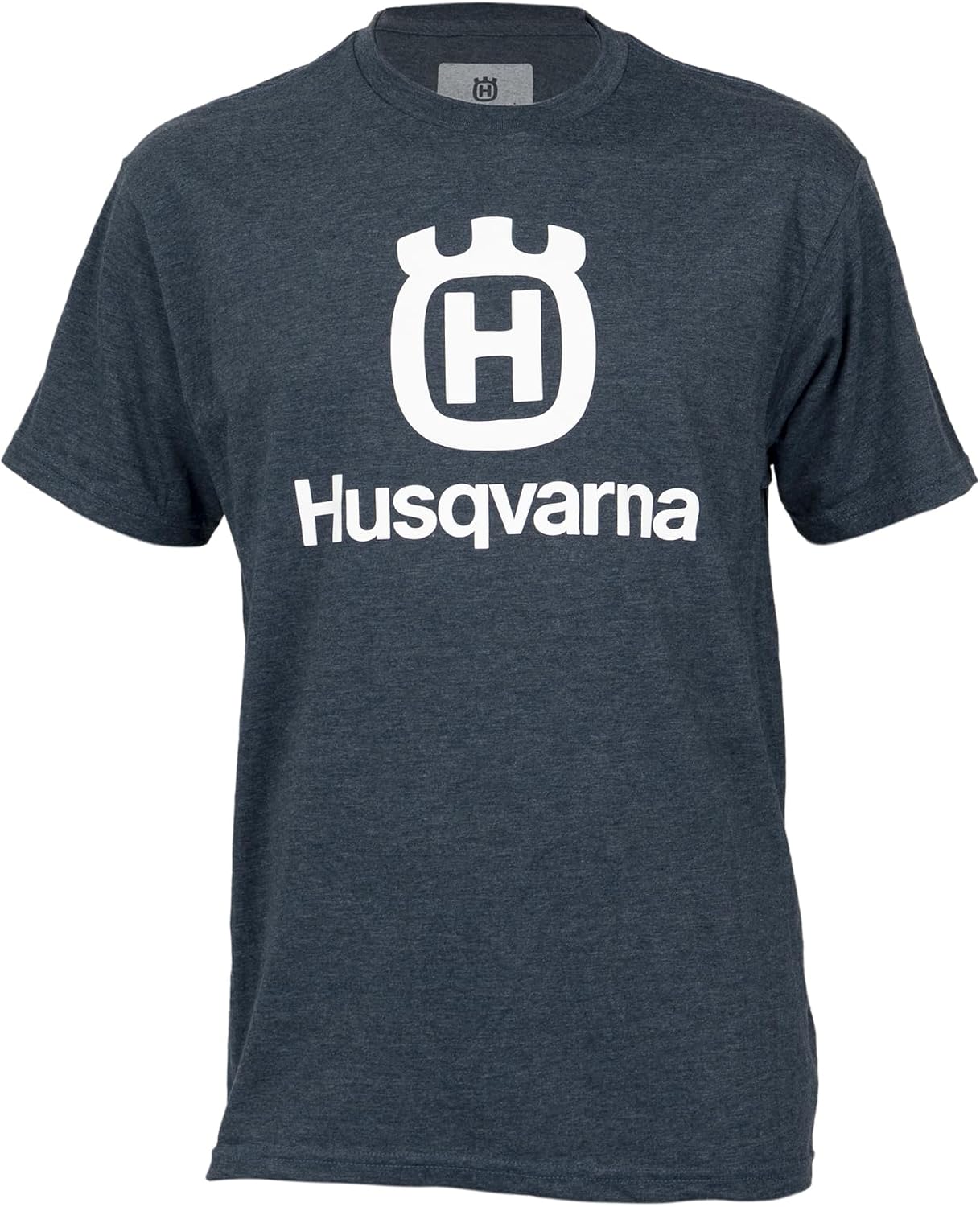 Husqvarna Motorcycles Men's Stacked Logo Tee, Navy