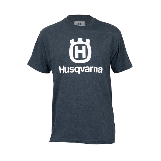 Husqvarna Motorcycles Men's Stacked Logo Tee, Navy