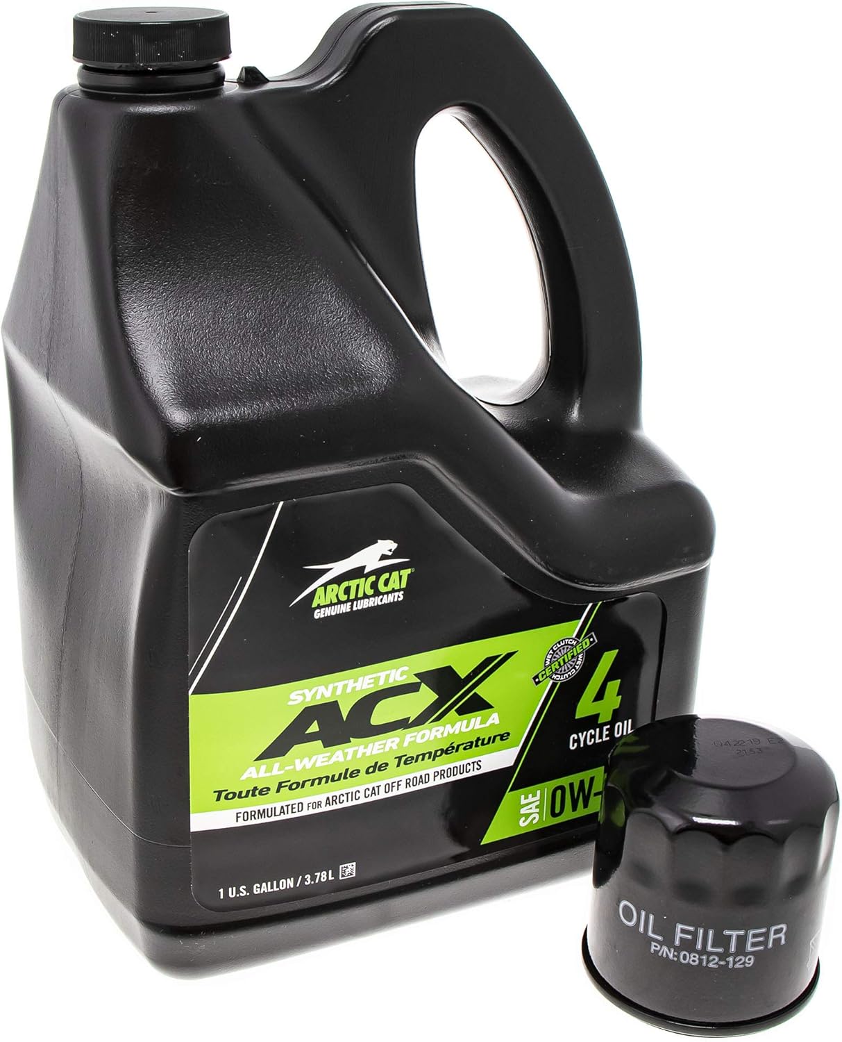 Arctic Cat 2436-847 ACX 0W-40 Synthetic Gallon Oil Change Kit for 18-20 Wildcat XX