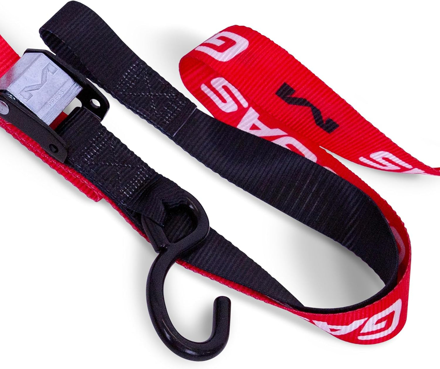 GASGAS Matrix Premium Tie-Down Set of 2, Includes Soft Loop Extension, S Hooks, Swivel Carabiners - 1.5" Width x 69" Length Abrasion Resistant Nylon Webbing