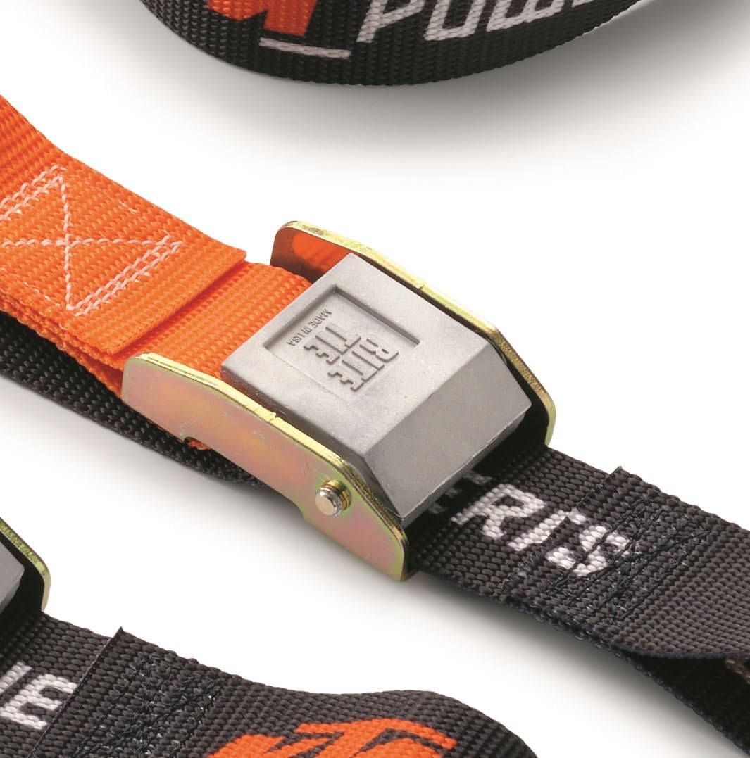 FBA Premium KTM Soft Tie Down Set with Hooks (2 Pack), U6910046, Features Coated Steel Hooks and Soft Tie Loops
